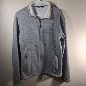 The North Face Men's Heather Gray Long Sleeve Full Zip Pullover Size S